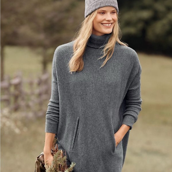 Garnet Hill oversized wool/cashmere blend turtleneck sweater NWOT - Picture 5 of 16